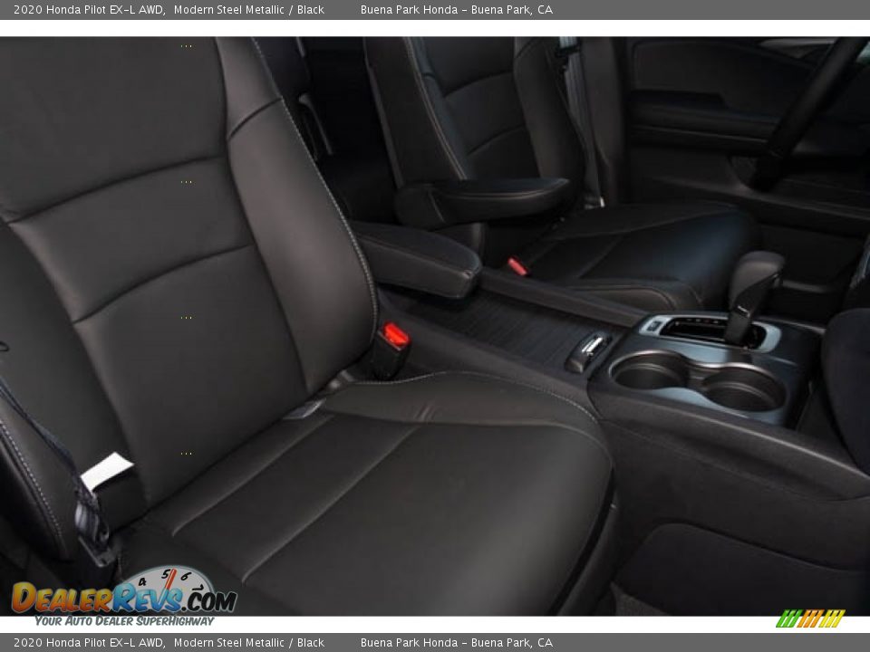 2020 Honda Pilot EX-L AWD Modern Steel Metallic / Black Photo #34