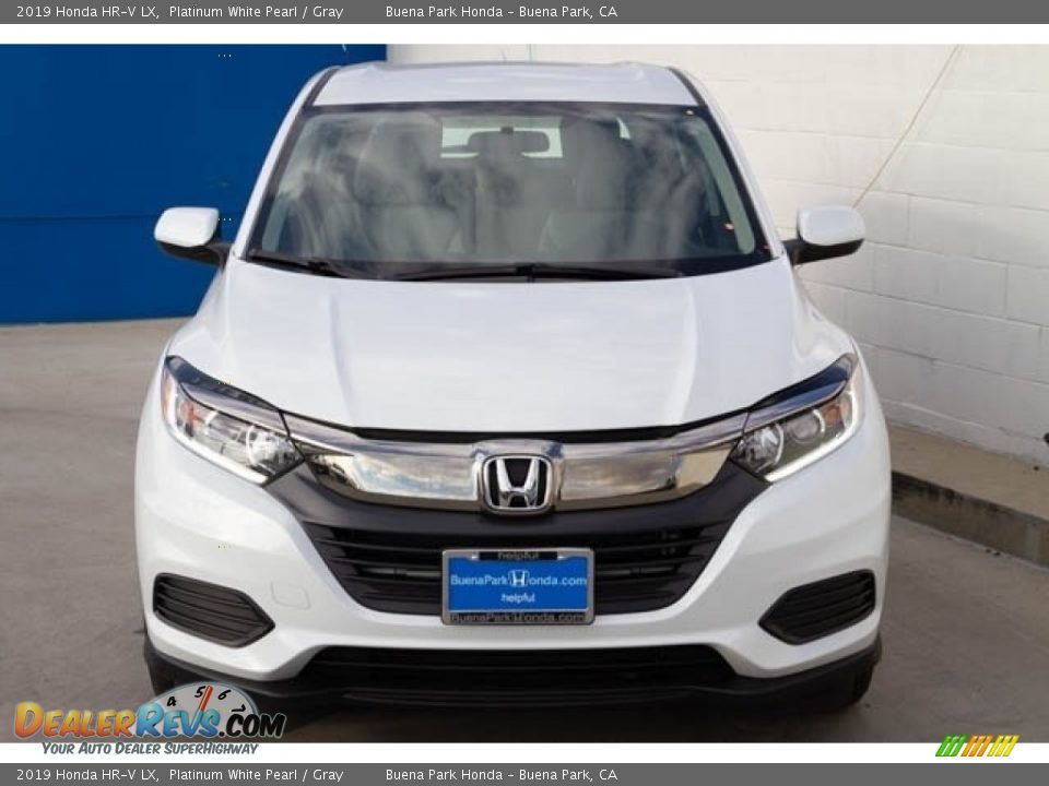 2019 Honda HR-V LX Platinum White Pearl / Gray Photo #3