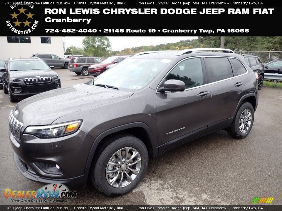 2020 Jeep Cherokee Latitude Plus 4x4 Granite Crystal Metallic / Black Photo #1