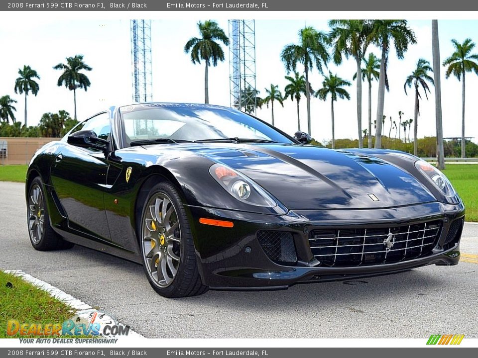 Black 2008 Ferrari 599 GTB Fiorano F1 Photo #1