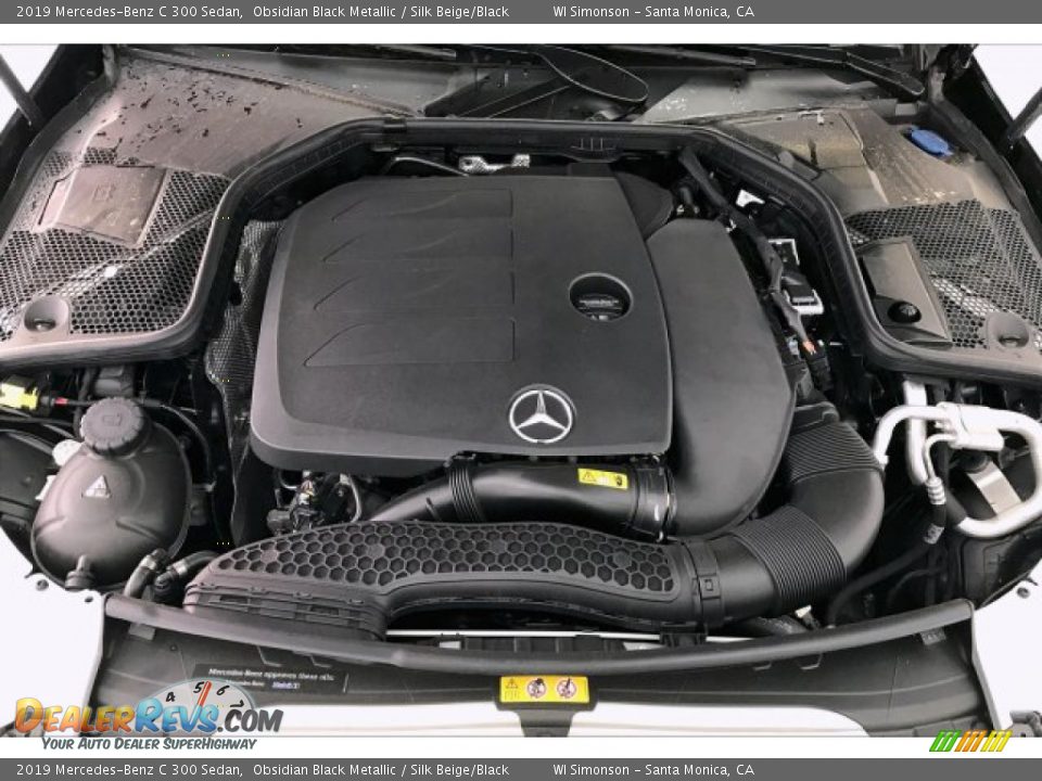 2019 Mercedes-Benz C 300 Sedan Obsidian Black Metallic / Silk Beige/Black Photo #8