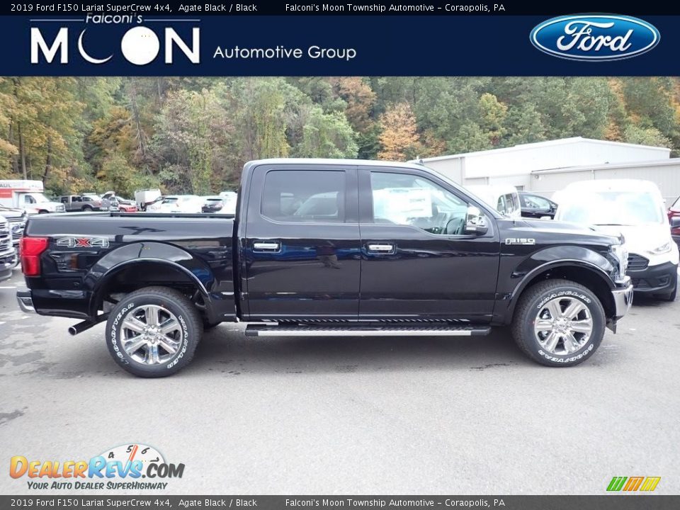 2019 Ford F150 Lariat SuperCrew 4x4 Agate Black / Black Photo #1