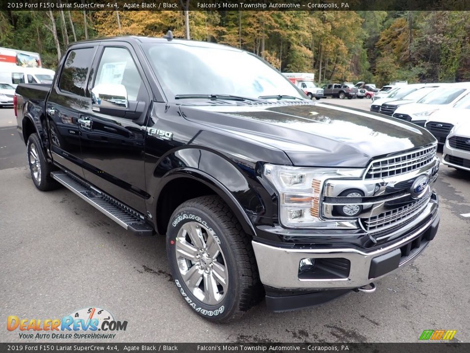 2019 Ford F150 Lariat SuperCrew 4x4 Agate Black / Black Photo #3