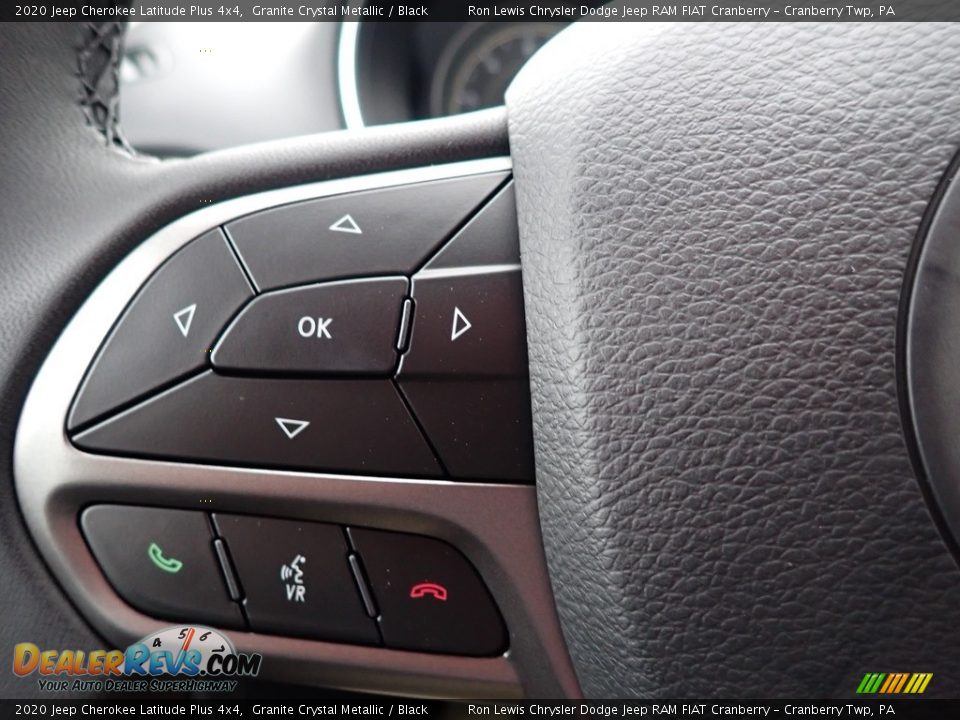 2020 Jeep Cherokee Latitude Plus 4x4 Granite Crystal Metallic / Black Photo #17
