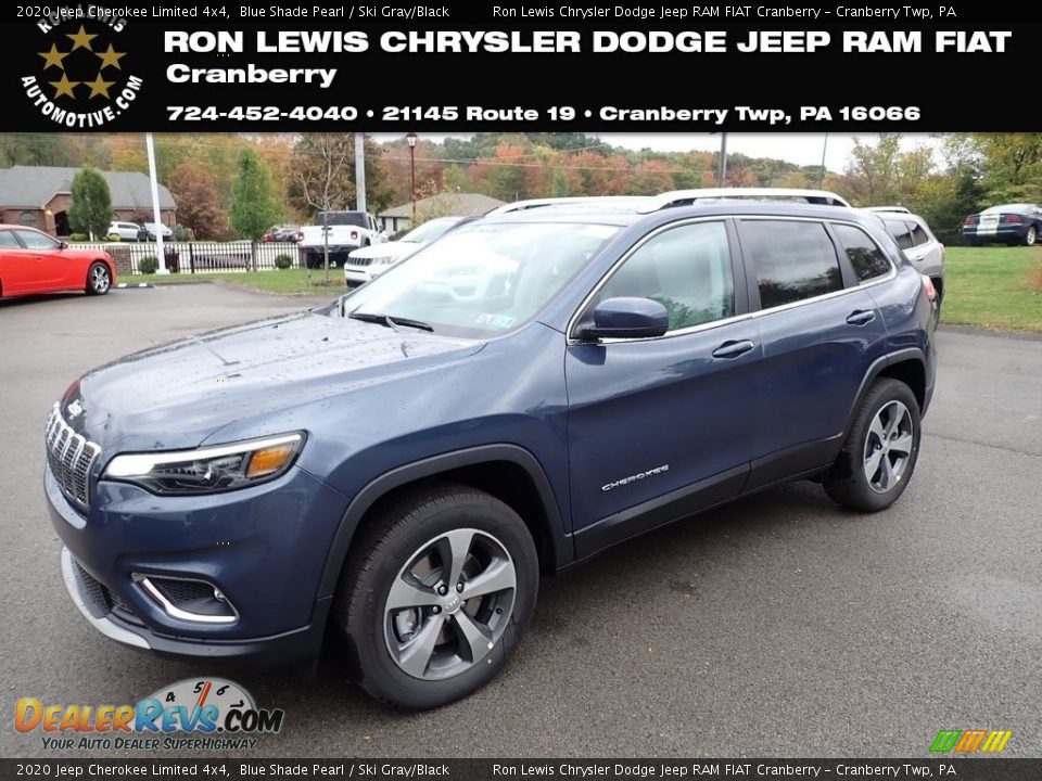 2020 Jeep Cherokee Limited 4x4 Blue Shade Pearl / Ski Gray/Black Photo #1