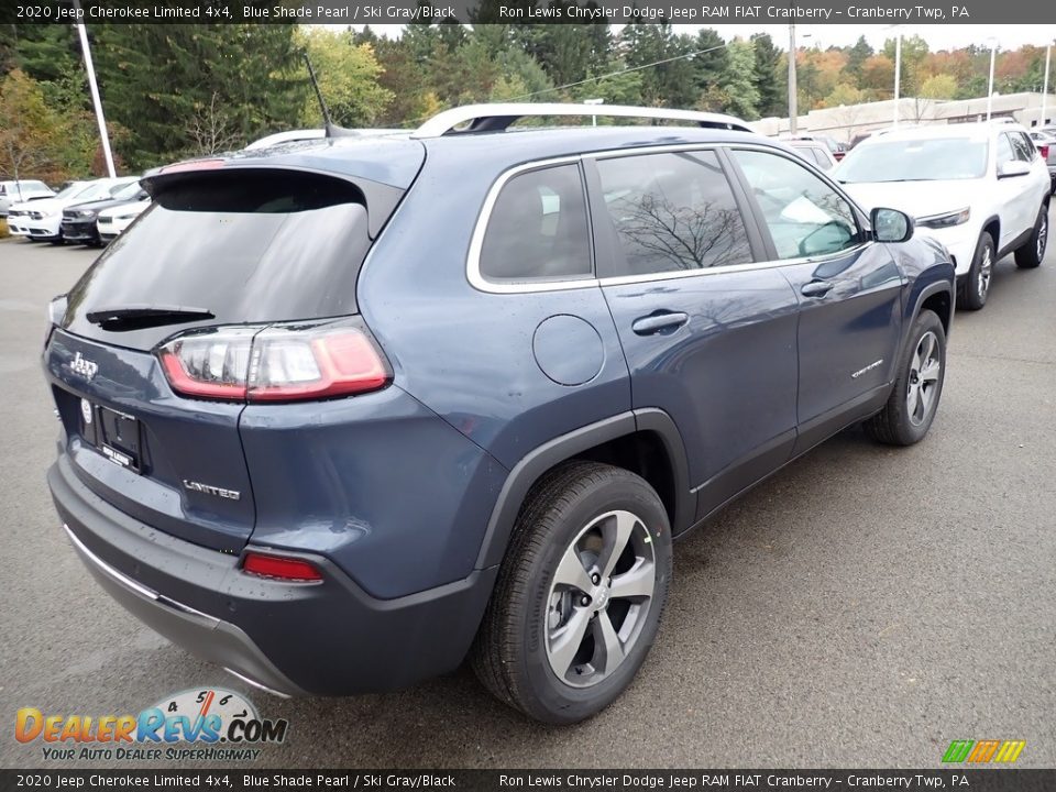 2020 Jeep Cherokee Limited 4x4 Blue Shade Pearl / Ski Gray/Black Photo #5