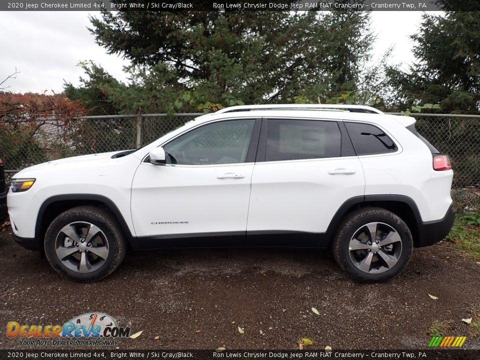 2020 Jeep Cherokee Limited 4x4 Bright White / Ski Gray/Black Photo #3