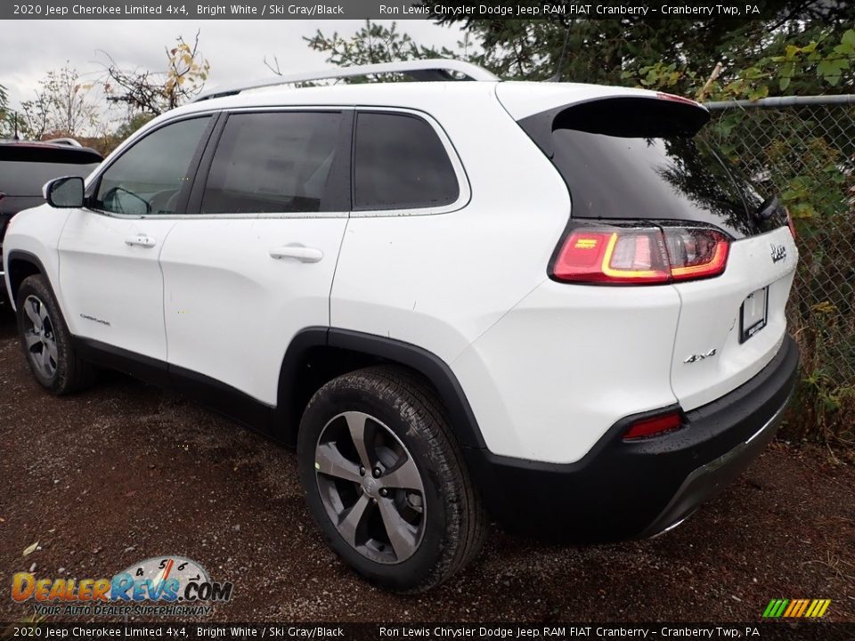 2020 Jeep Cherokee Limited 4x4 Bright White / Ski Gray/Black Photo #6