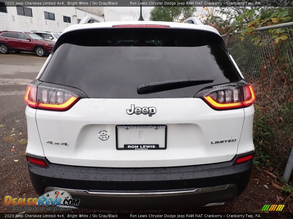 2020 Jeep Cherokee Limited 4x4 Bright White / Ski Gray/Black Photo #7