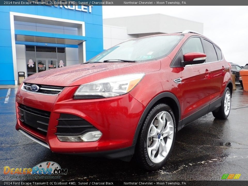 2014 Ford Escape Titanium 2.0L EcoBoost 4WD Sunset / Charcoal Black Photo #2