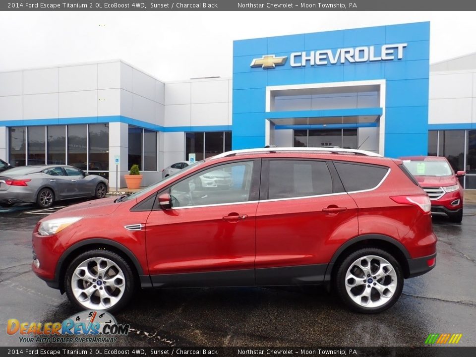 2014 Ford Escape Titanium 2.0L EcoBoost 4WD Sunset / Charcoal Black Photo #3