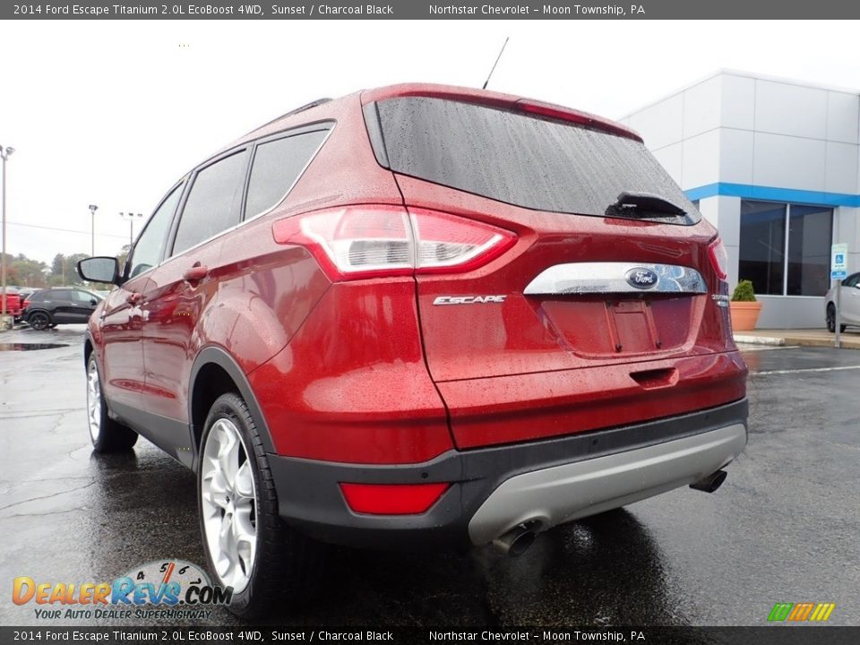 2014 Ford Escape Titanium 2.0L EcoBoost 4WD Sunset / Charcoal Black Photo #5