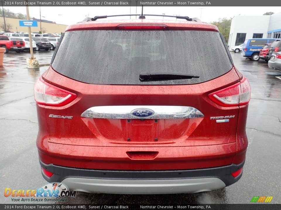 2014 Ford Escape Titanium 2.0L EcoBoost 4WD Sunset / Charcoal Black Photo #6