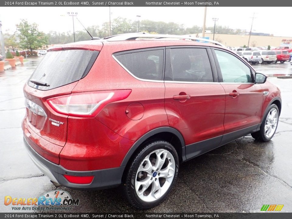 2014 Ford Escape Titanium 2.0L EcoBoost 4WD Sunset / Charcoal Black Photo #9