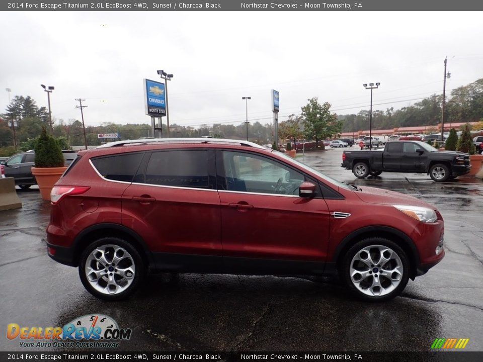 2014 Ford Escape Titanium 2.0L EcoBoost 4WD Sunset / Charcoal Black Photo #10