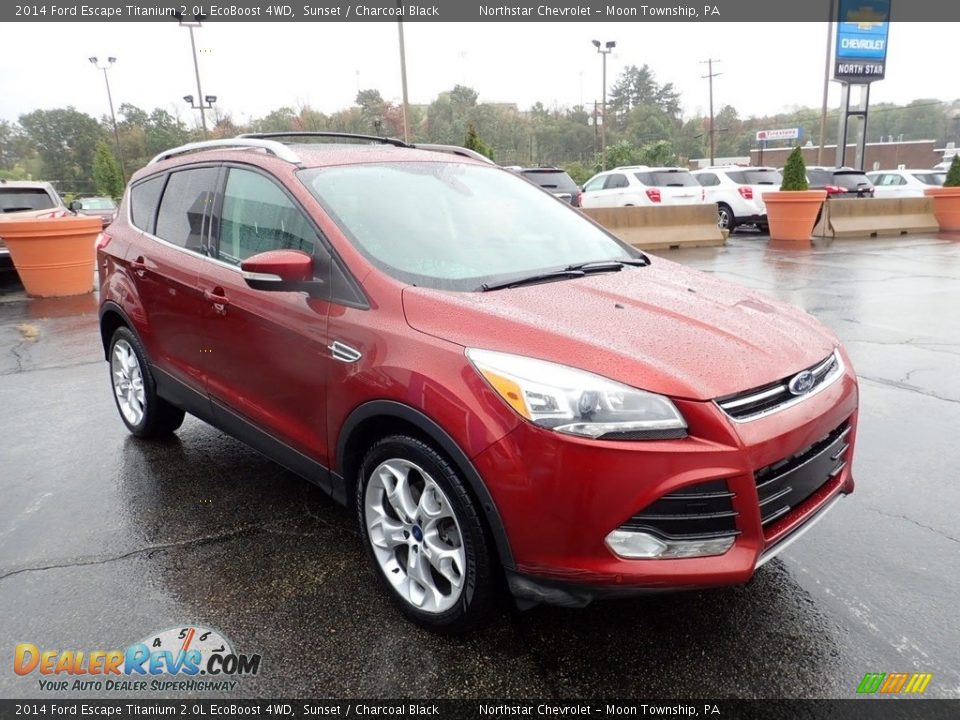 2014 Ford Escape Titanium 2.0L EcoBoost 4WD Sunset / Charcoal Black Photo #11
