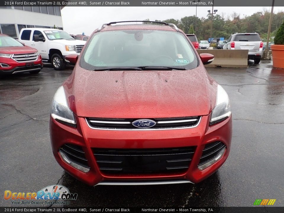 2014 Ford Escape Titanium 2.0L EcoBoost 4WD Sunset / Charcoal Black Photo #12