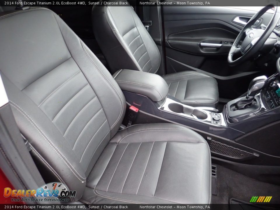 2014 Ford Escape Titanium 2.0L EcoBoost 4WD Sunset / Charcoal Black Photo #14