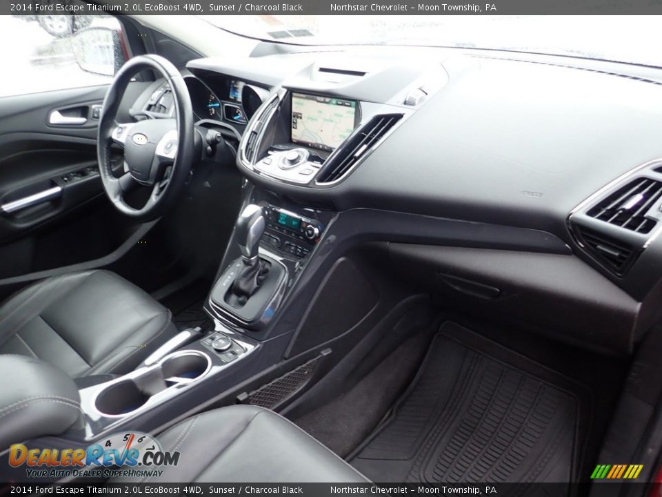 2014 Ford Escape Titanium 2.0L EcoBoost 4WD Sunset / Charcoal Black Photo #15