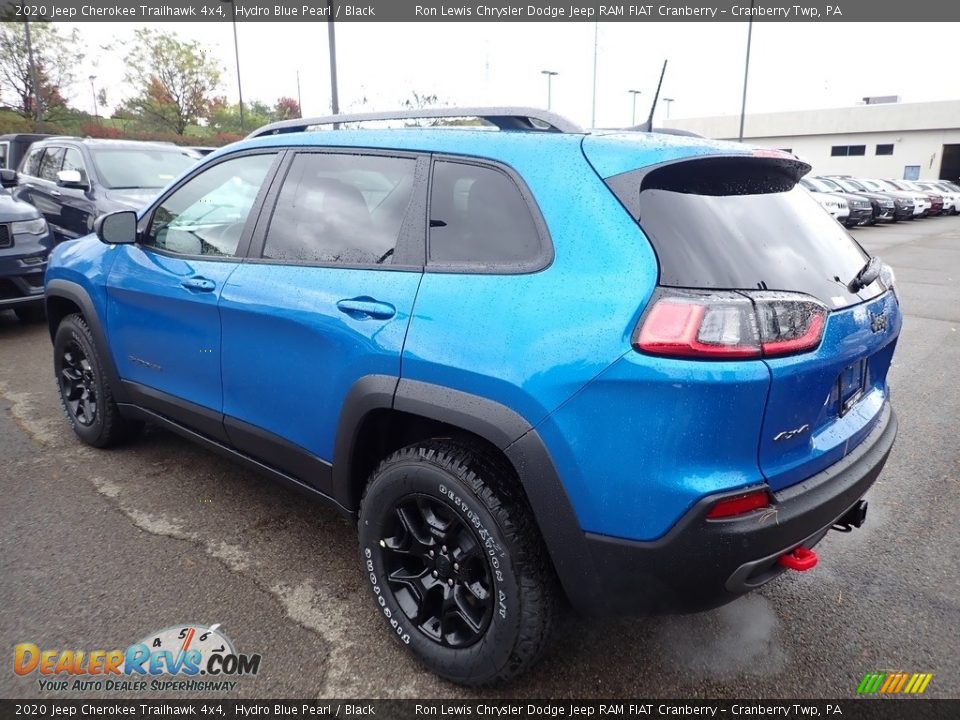 2020 Jeep Cherokee Trailhawk 4x4 Hydro Blue Pearl / Black Photo #3
