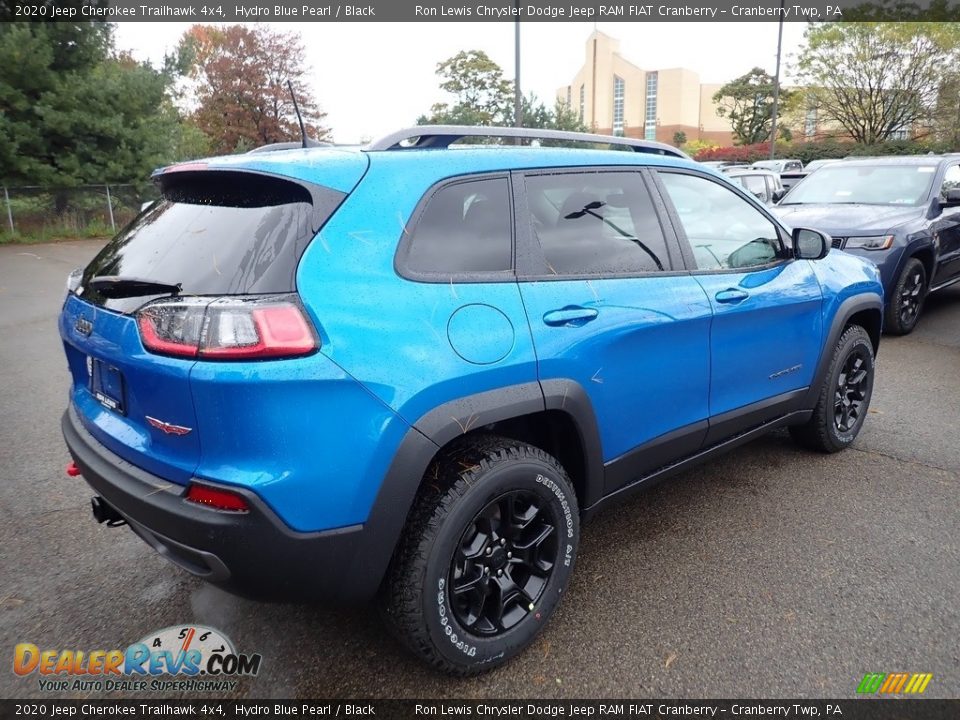 2020 Jeep Cherokee Trailhawk 4x4 Hydro Blue Pearl / Black Photo #5
