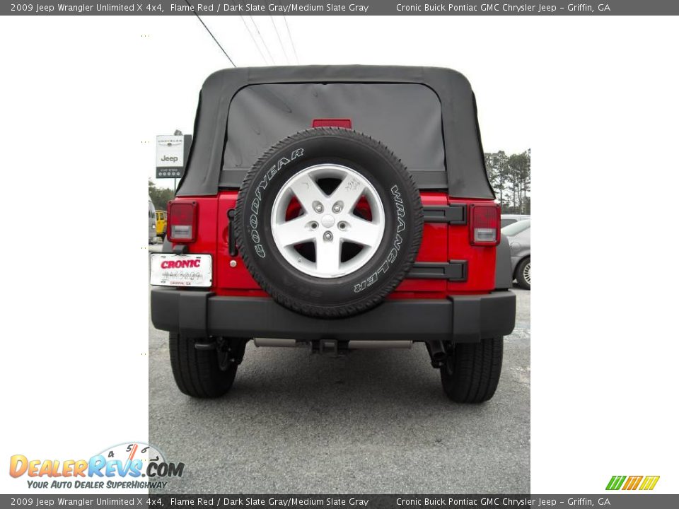 2009 Jeep Wrangler Unlimited X 4x4 Flame Red / Dark Slate Gray/Medium Slate Gray Photo #7