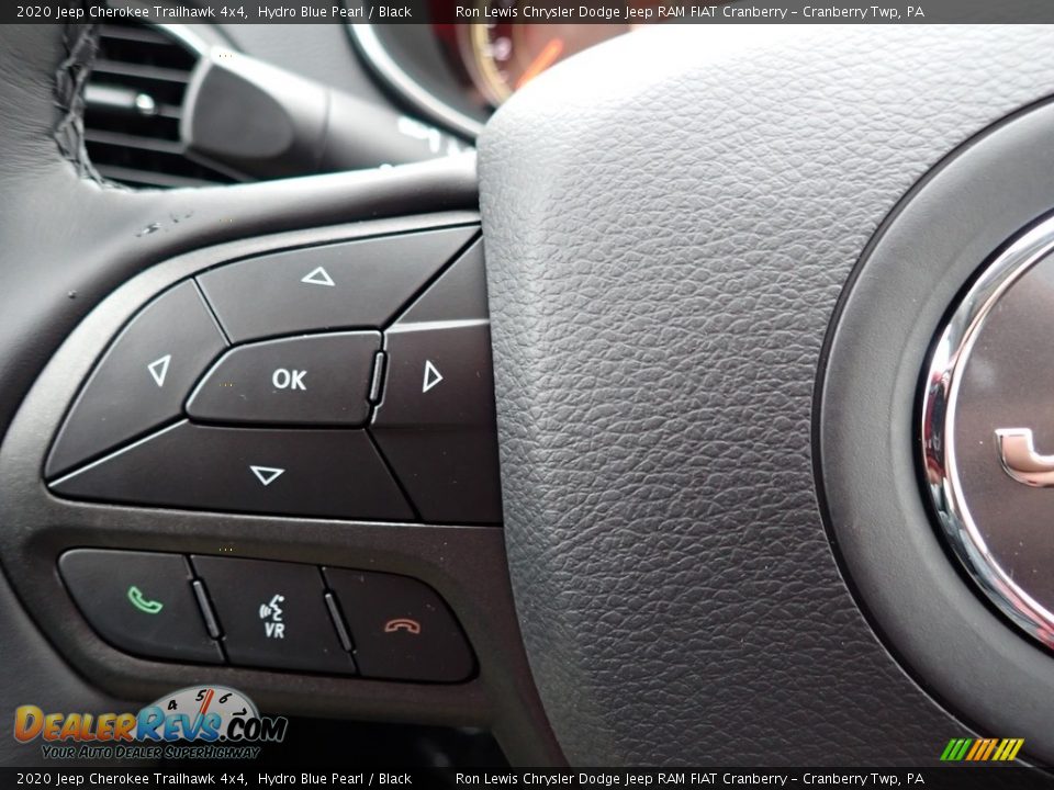 2020 Jeep Cherokee Trailhawk 4x4 Hydro Blue Pearl / Black Photo #20