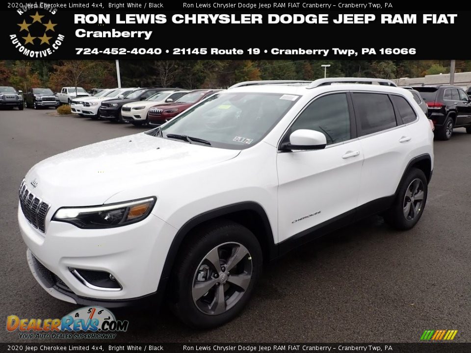 2020 Jeep Cherokee Limited 4x4 Bright White / Black Photo #1