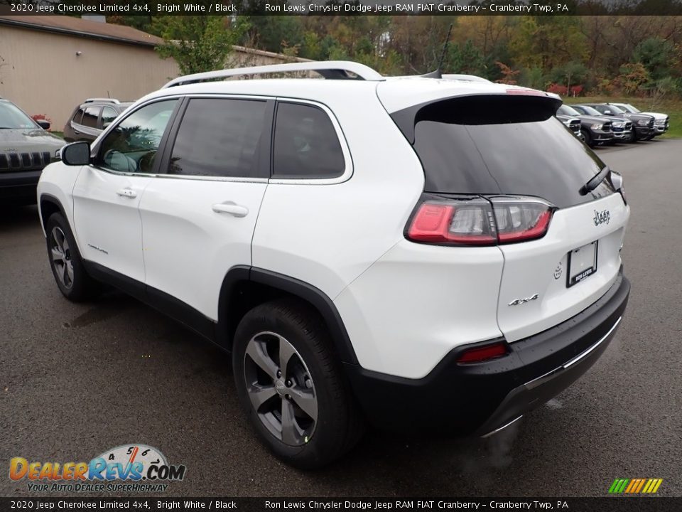2020 Jeep Cherokee Limited 4x4 Bright White / Black Photo #3