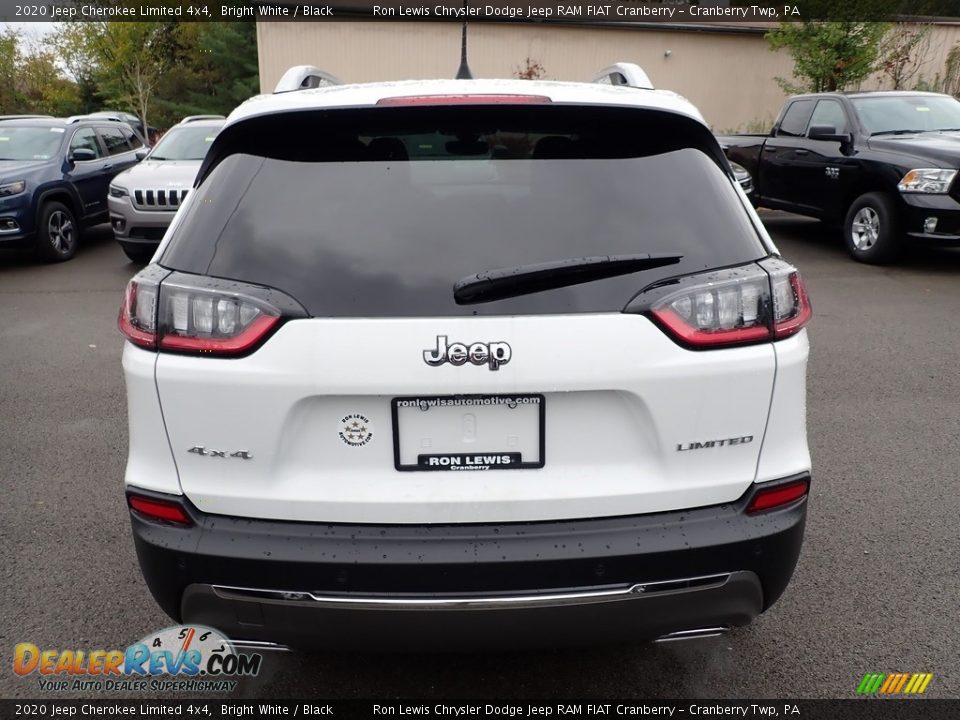 2020 Jeep Cherokee Limited 4x4 Bright White / Black Photo #4