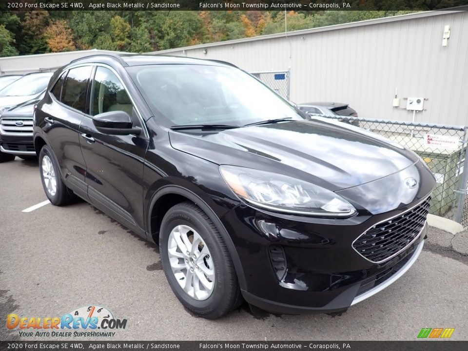 2020 Ford Escape SE 4WD Agate Black Metallic / Sandstone Photo #4