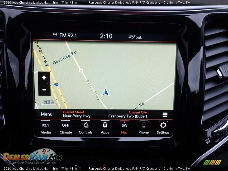 2020 Jeep Cherokee Limited 4x4 Bright White / Black Photo #18