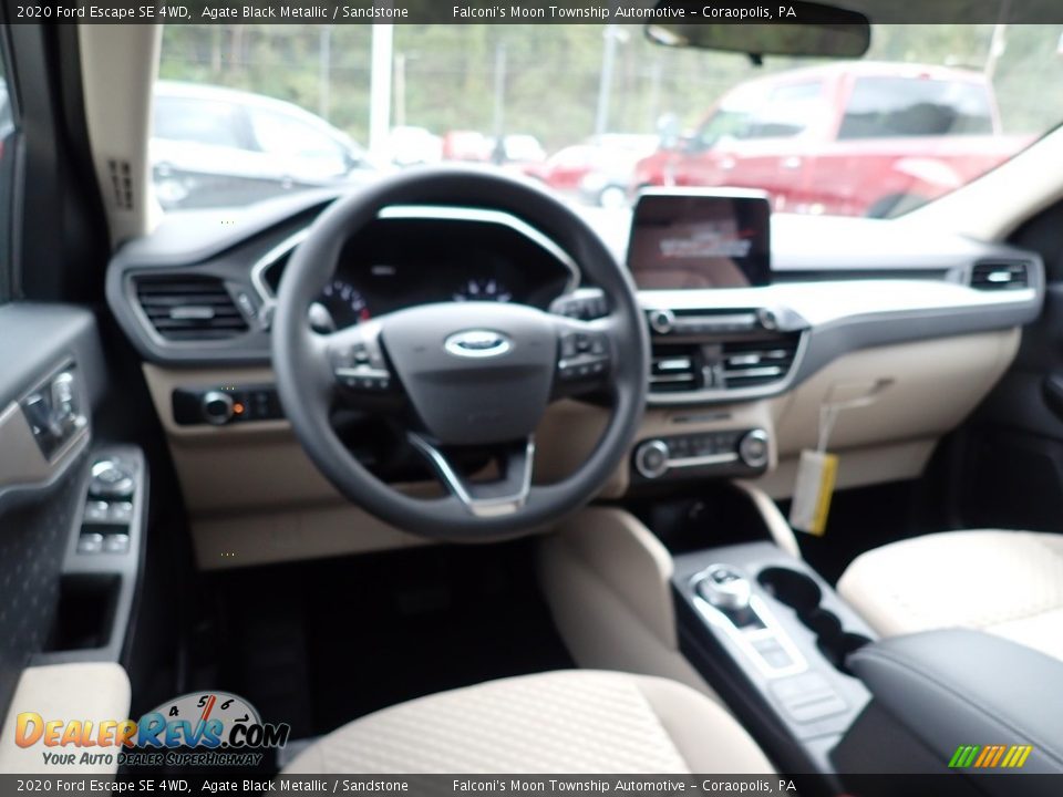 2020 Ford Escape SE 4WD Agate Black Metallic / Sandstone Photo #9