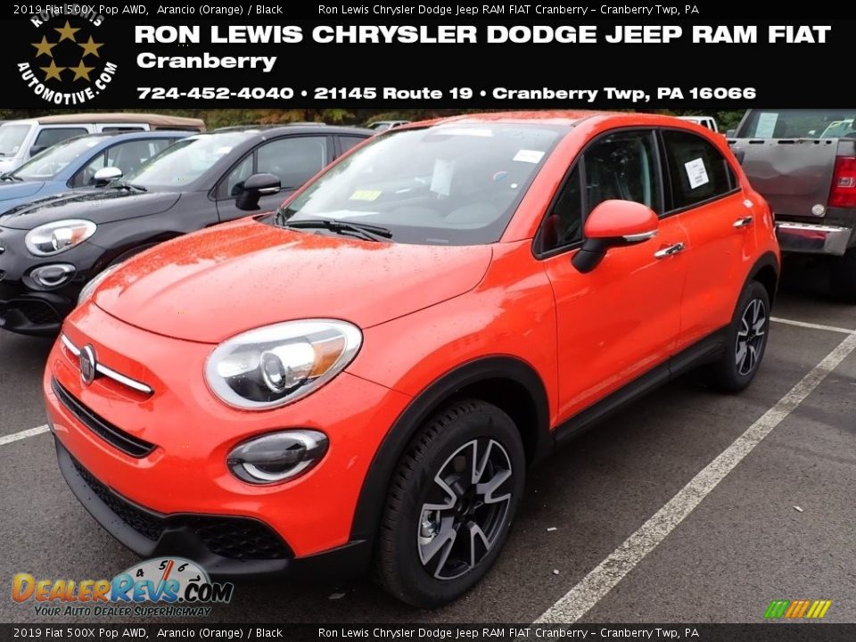 2019 Fiat 500X Pop AWD Arancio (Orange) / Black Photo #1