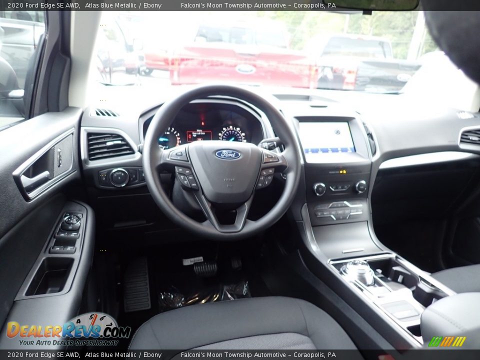 Ebony Interior - 2020 Ford Edge SE AWD Photo #9