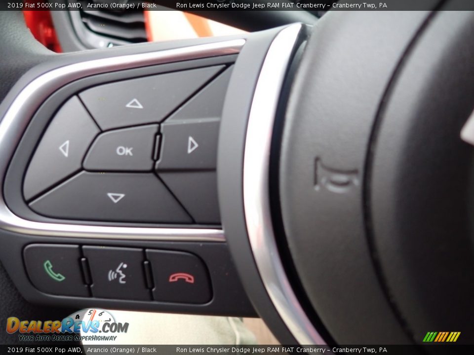 2019 Fiat 500X Pop AWD Steering Wheel Photo #13
