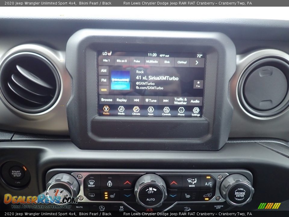 2020 Jeep Wrangler Unlimited Sport 4x4 Bikini Pearl / Black Photo #17