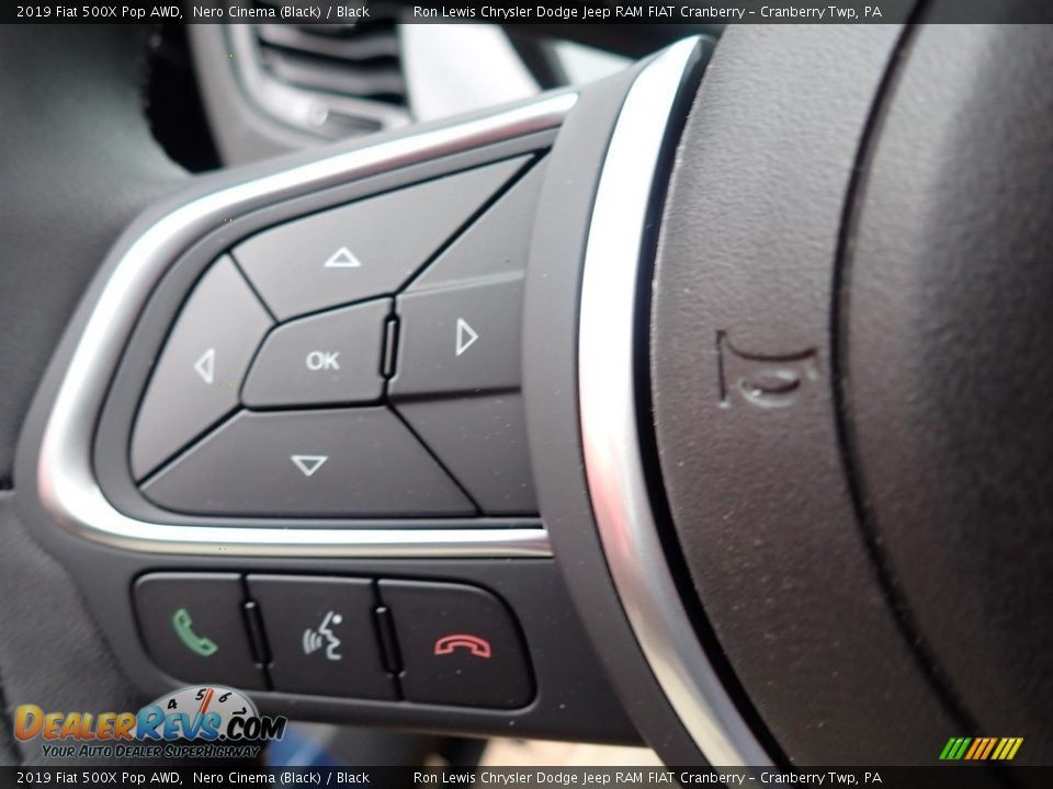 2019 Fiat 500X Pop AWD Steering Wheel Photo #16