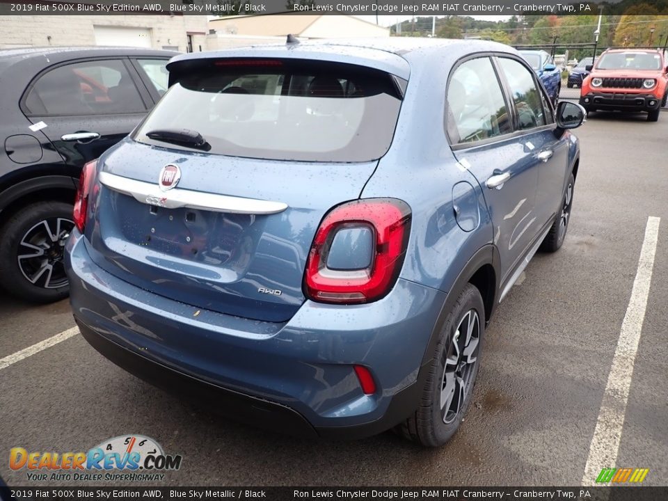 2019 Fiat 500X Blue Sky Edition AWD Blue Sky Metallic / Black Photo #4