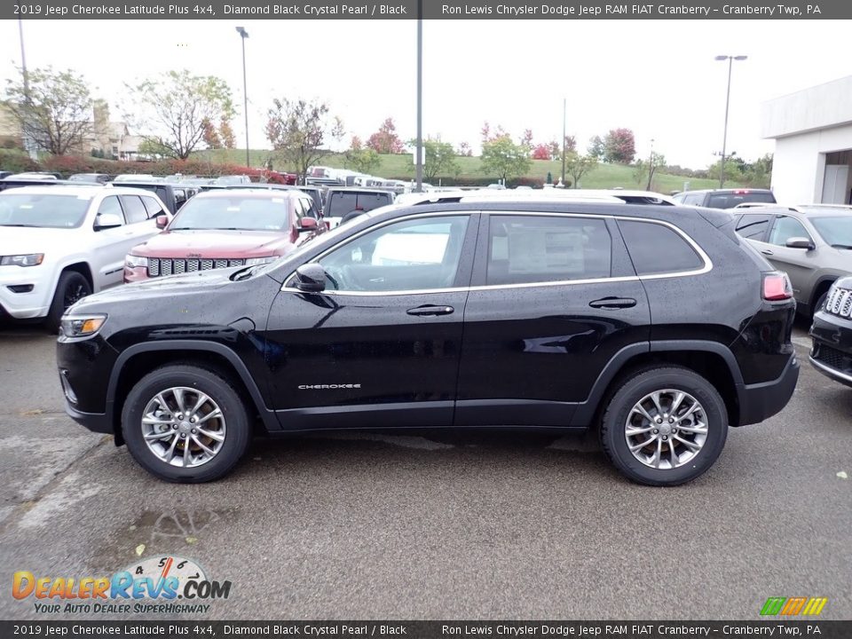 2019 Jeep Cherokee Latitude Plus 4x4 Diamond Black Crystal Pearl / Black Photo #2
