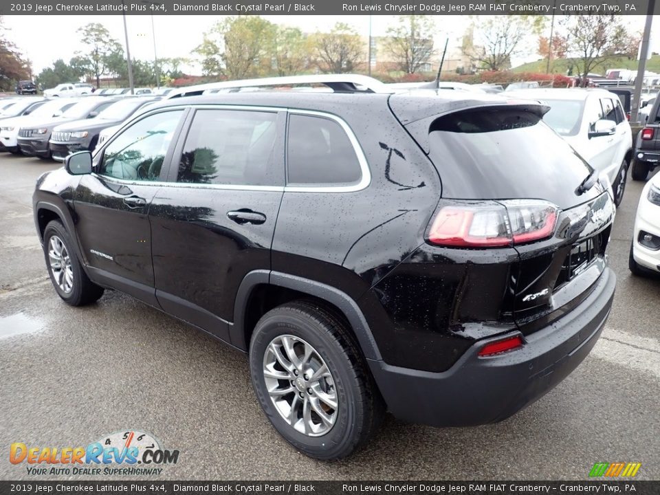 2019 Jeep Cherokee Latitude Plus 4x4 Diamond Black Crystal Pearl / Black Photo #3