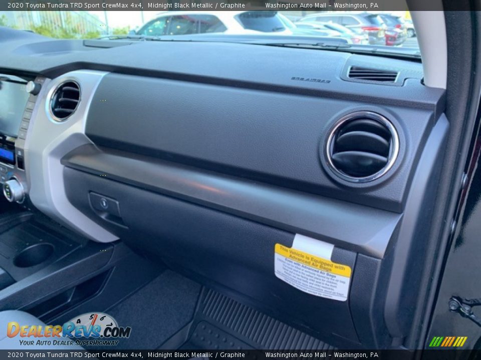 2020 Toyota Tundra TRD Sport CrewMax 4x4 Midnight Black Metallic / Graphite Photo #17