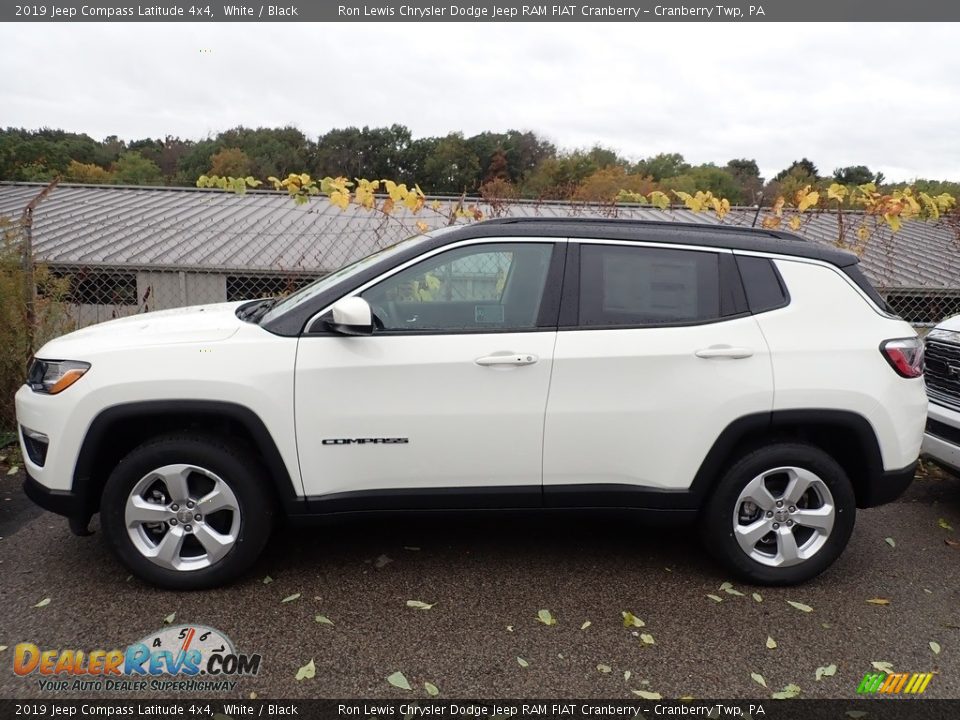 2019 Jeep Compass Latitude 4x4 White / Black Photo #5