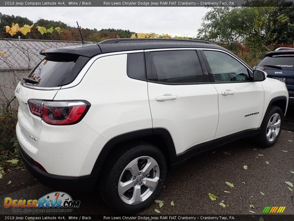 2019 Jeep Compass Latitude 4x4 White / Black Photo #6