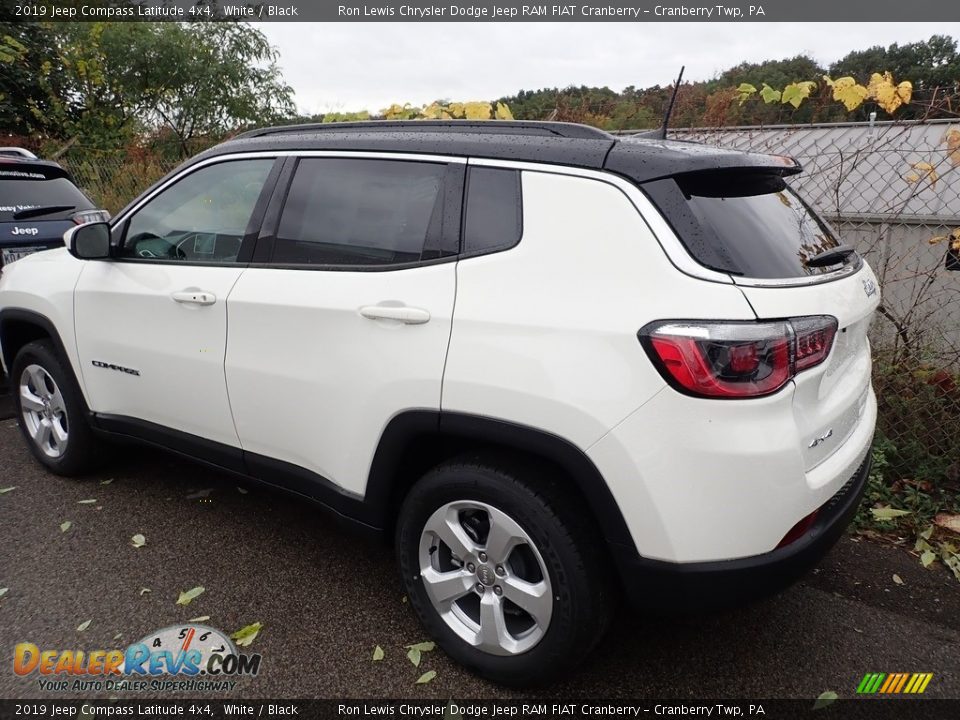 2019 Jeep Compass Latitude 4x4 White / Black Photo #7