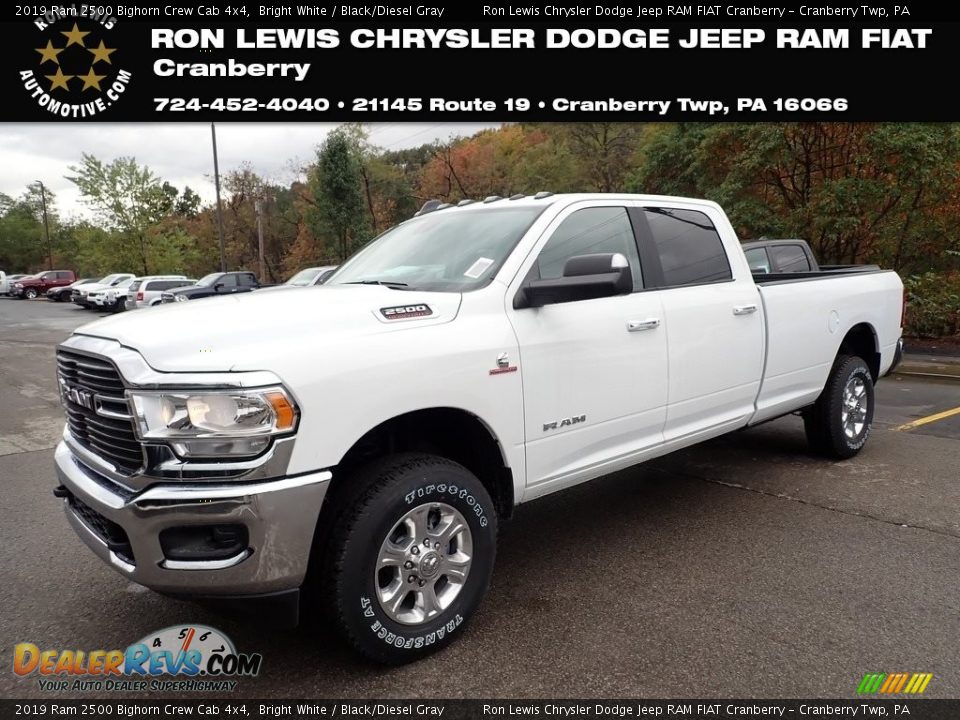 2019 Ram 2500 Bighorn Crew Cab 4x4 Bright White / Black/Diesel Gray Photo #1