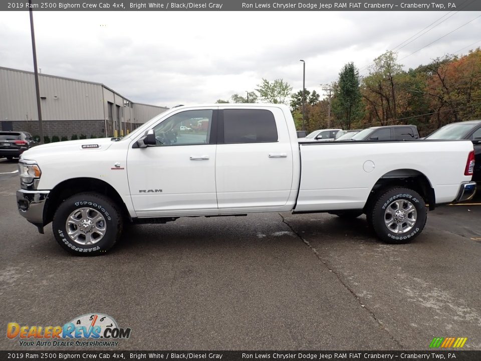 2019 Ram 2500 Bighorn Crew Cab 4x4 Bright White / Black/Diesel Gray Photo #2
