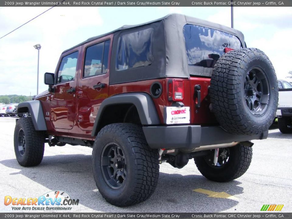 2009 Jeep Wrangler Unlimited X 4x4 Red Rock Crystal Pearl / Dark Slate Gray/Medium Slate Gray Photo #6
