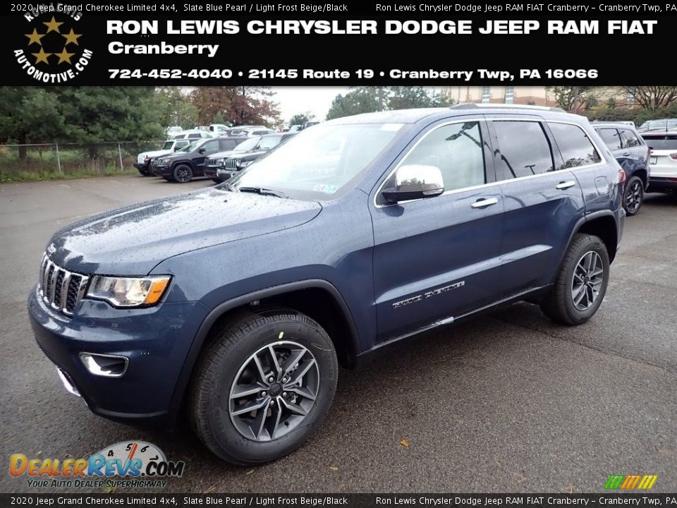 2020 Jeep Grand Cherokee Limited 4x4 Slate Blue Pearl / Light Frost Beige/Black Photo #1