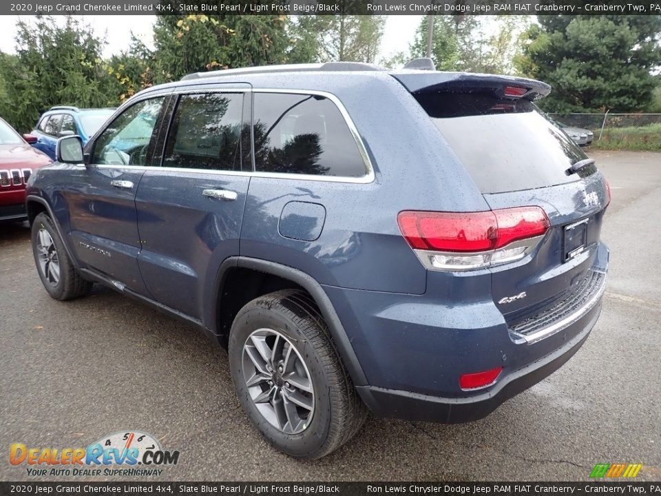 2020 Jeep Grand Cherokee Limited 4x4 Slate Blue Pearl / Light Frost Beige/Black Photo #3